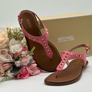 Michael Kors Studded T-Strap Sandals Size 7